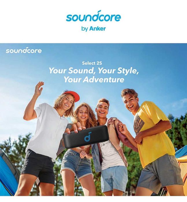 Колонка Anker Soundcore Select 2S Black 20W BassUp IPX7 16 годин