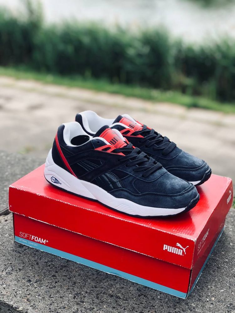 Кроссовки мужские Puma Trinomic замше синие кросовки Пума