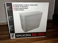 plastikowa, wiszaca spluczka do toalety