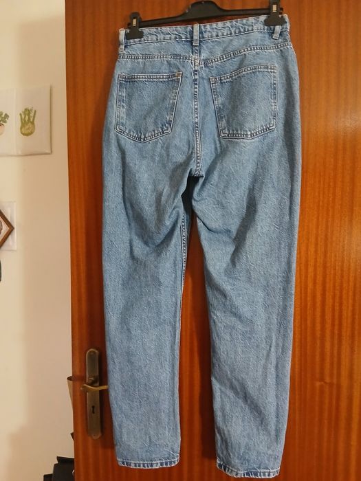 Calça de ganga cintura subida