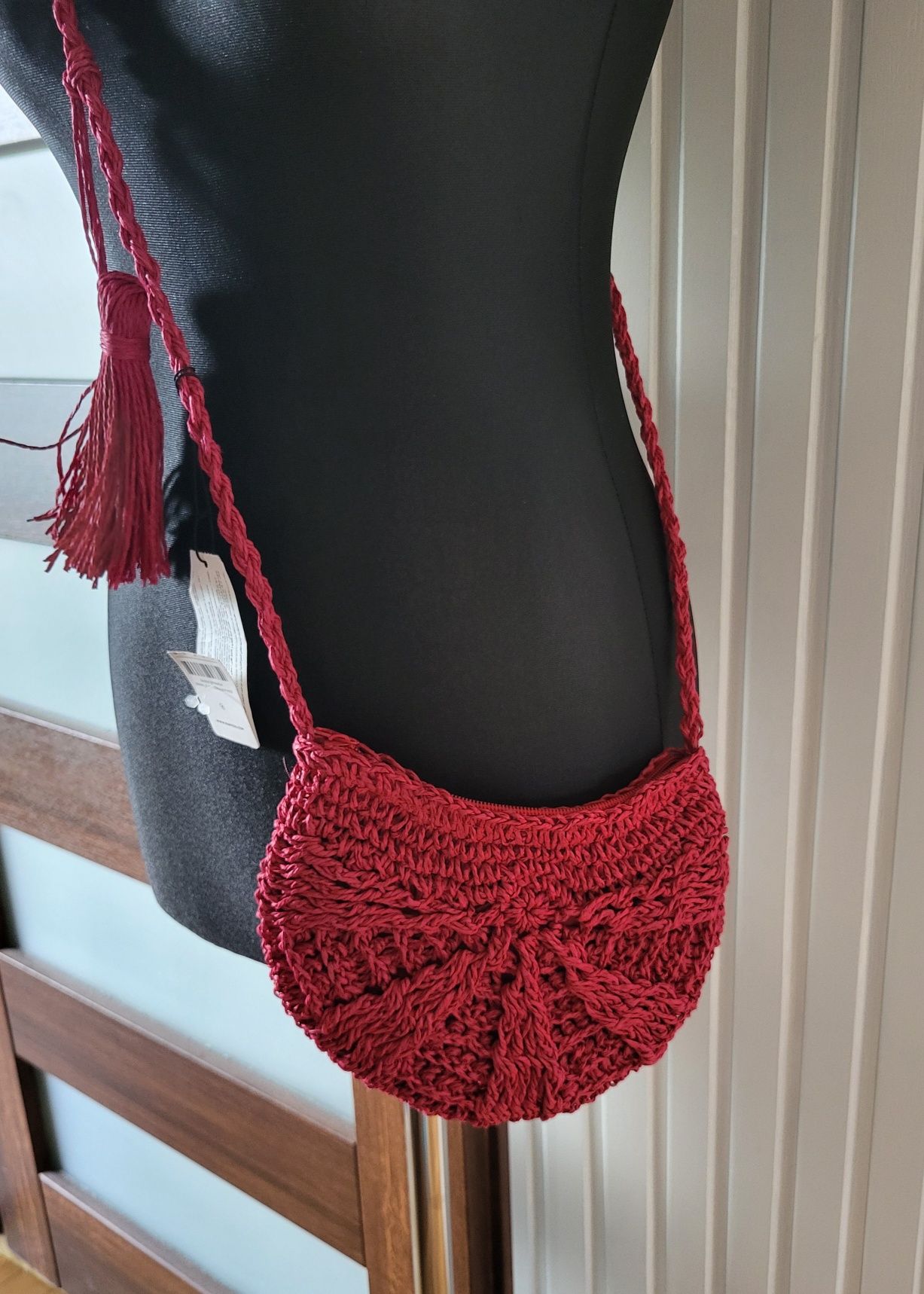 Torebka Nowa Parfois mała pleciona ażurowa boho