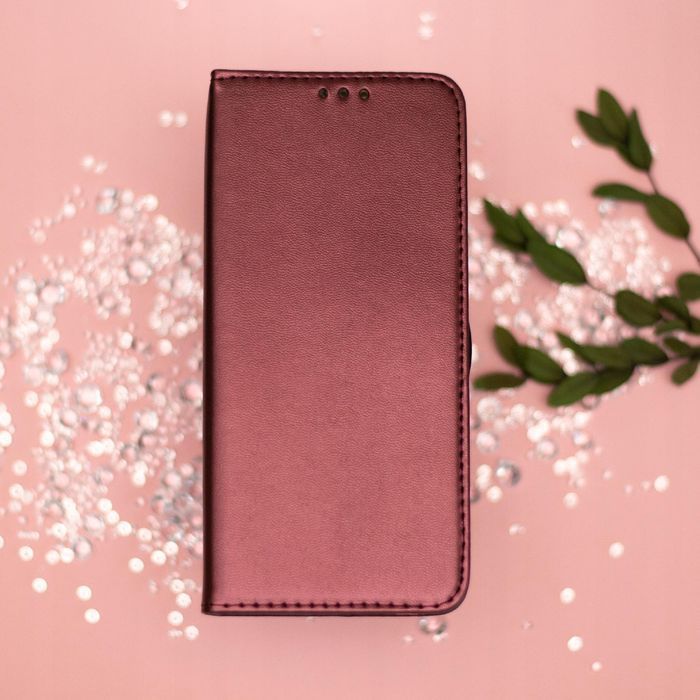 Etui Z Klapką Magnetic Do Xiaomi Redmi Note 12 5G / Poco X5 Burgundowe