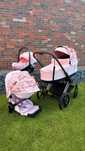 Cybex Priam Simply Flowers pink 3 в 1, шасі Rose Gold
