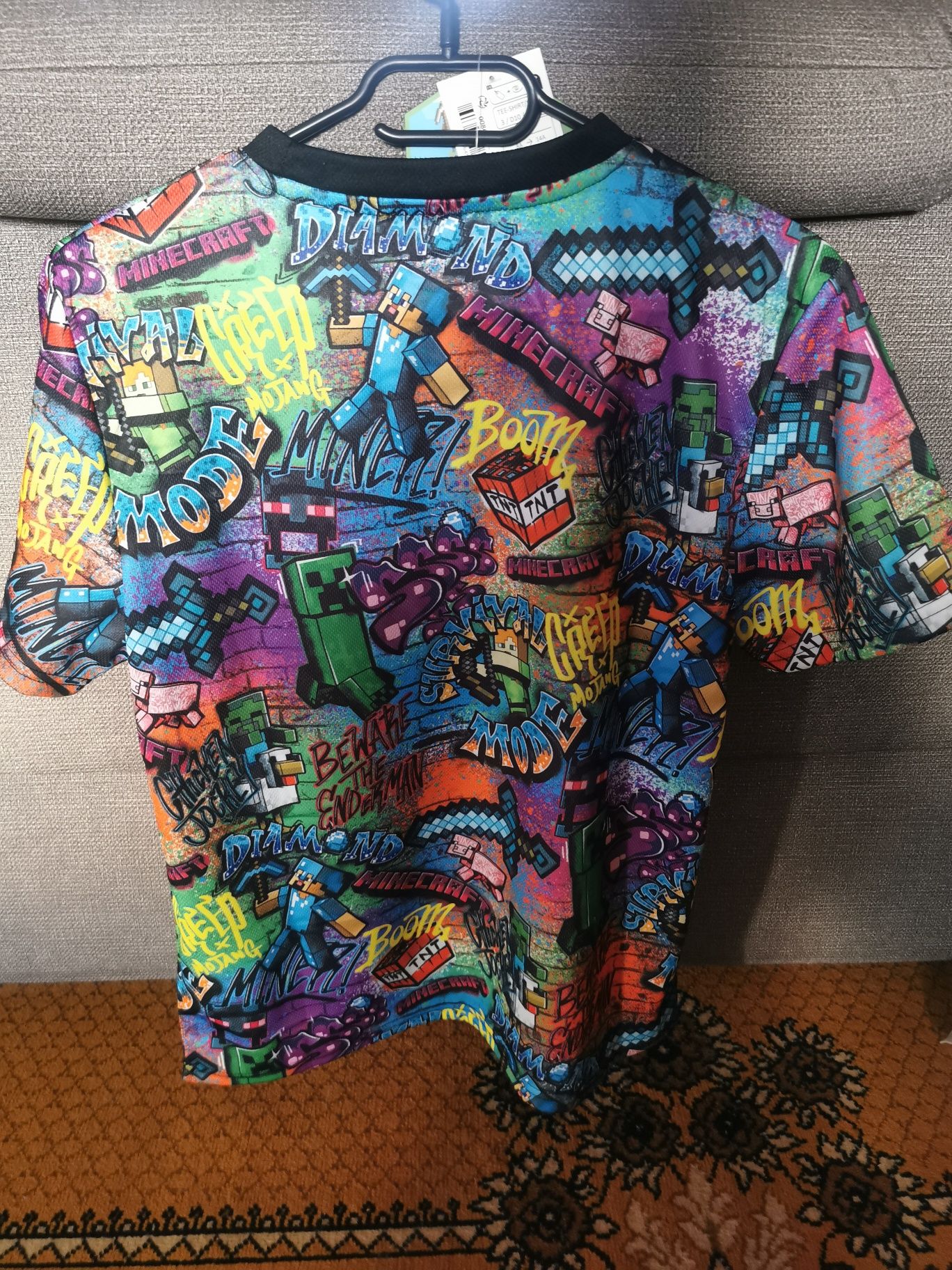 Koszulka T-shirt Minecraft graffiti oryginał 164 cm