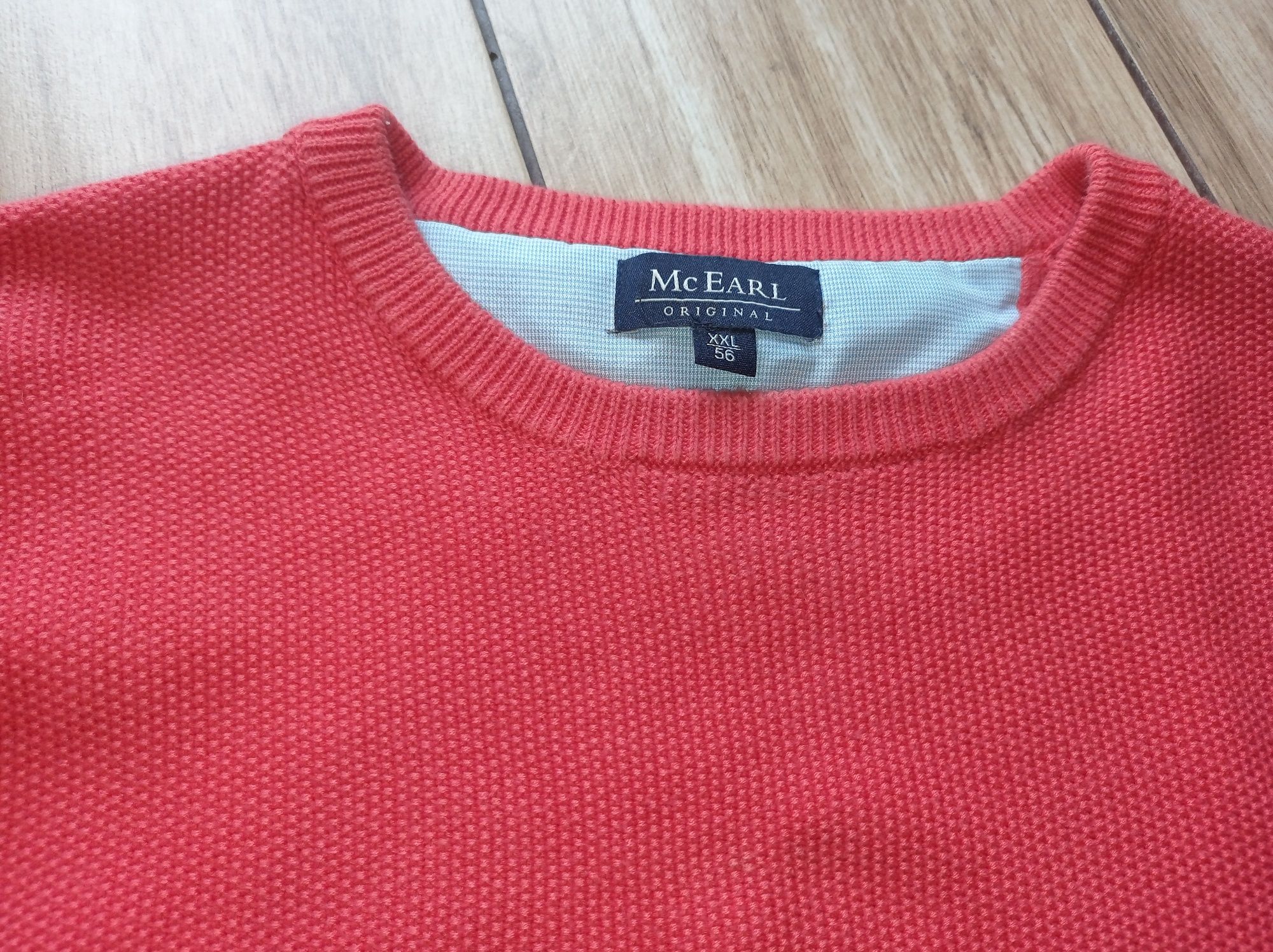 Mc Earl Koralowy sweter XL 56 jak nowy
