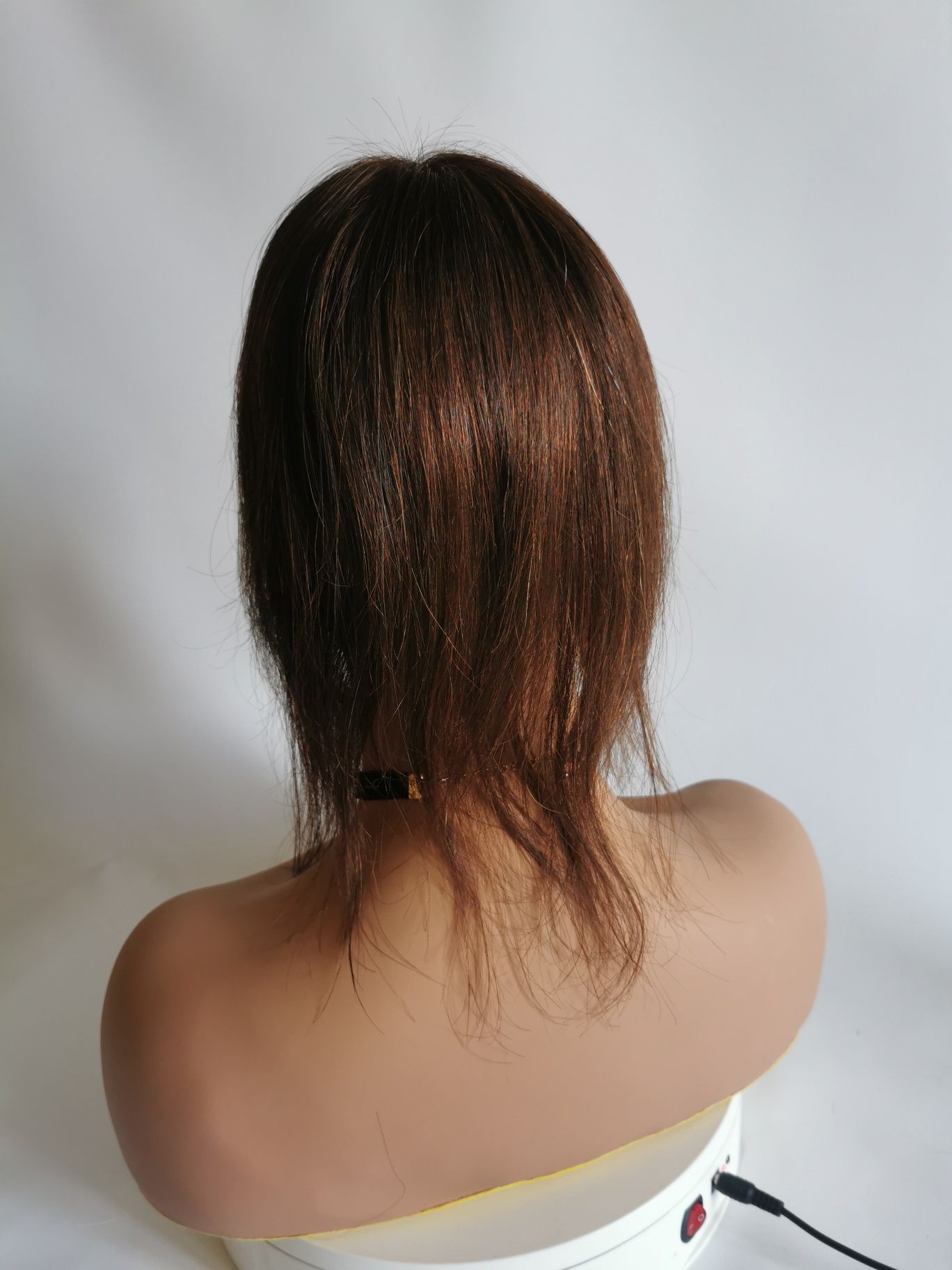 Накладка топпер натуральне волосся 100%. Шатен