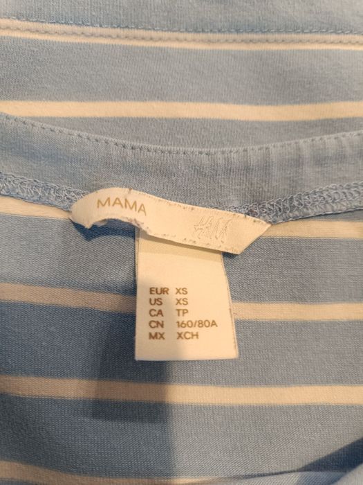 Koszulka ciążowa H&M w paski rozmiar 34 XS