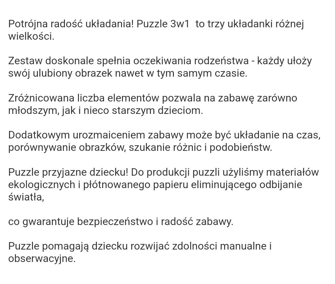 Puzzle z postaciami z bajek.