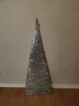 Decoração deEstrutura de  Natal  Prateada- Triangular  - da Área