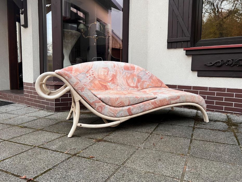 Sofa ogrodowa naturalny bambus/rattan. Flechtatelier Schütz. Lata 80