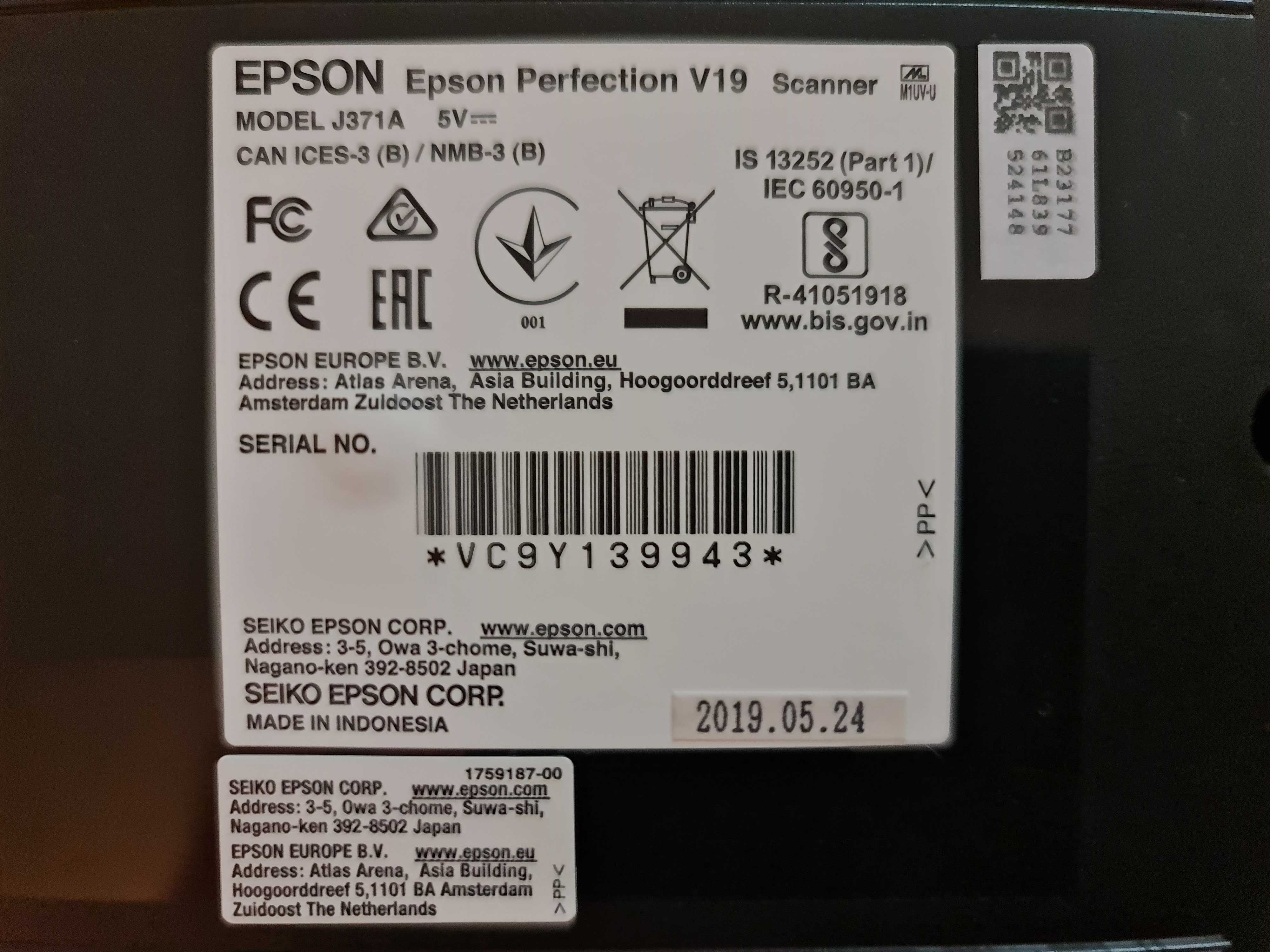 Skaner płaski Epson Perfection V39 model J371A