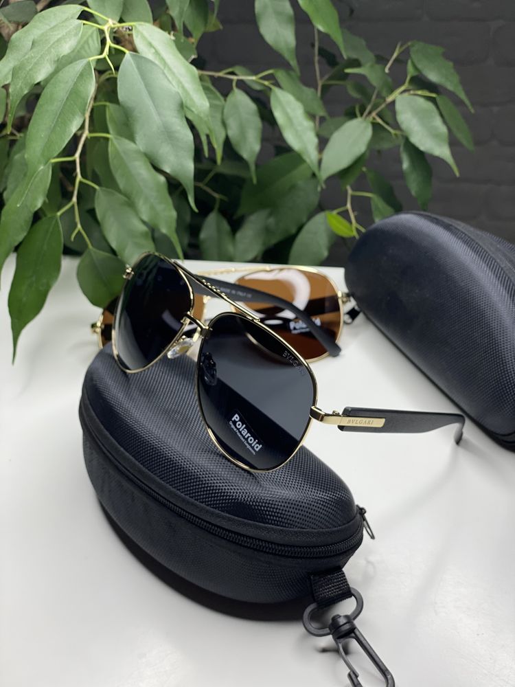 Мужские солнцезащитные очки BVLGARI AVIATOR Bulgari с поляризацией ХИТ