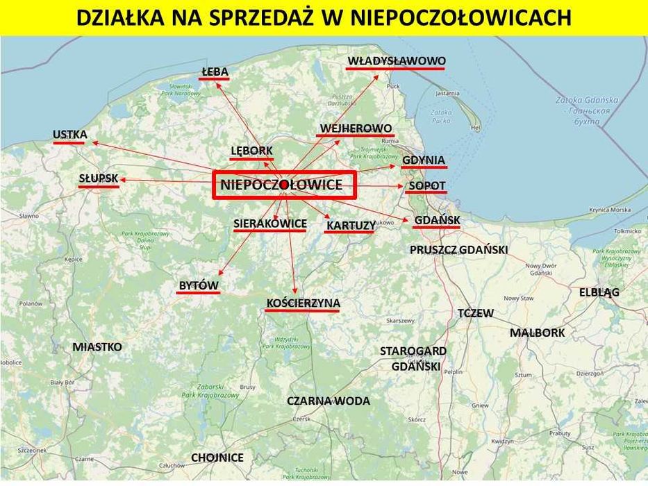 Niepoczołowice, Kaszuby, działka budowlana pod zabudowę jednorodzinną!