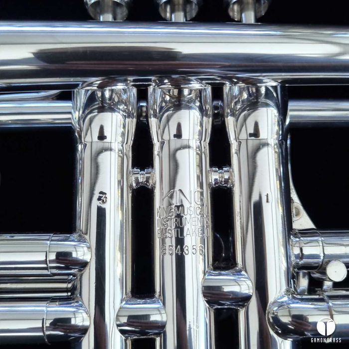 wyjątkowy King Silverflair Ohio USA .462 large bore trąbka gamonbrass
