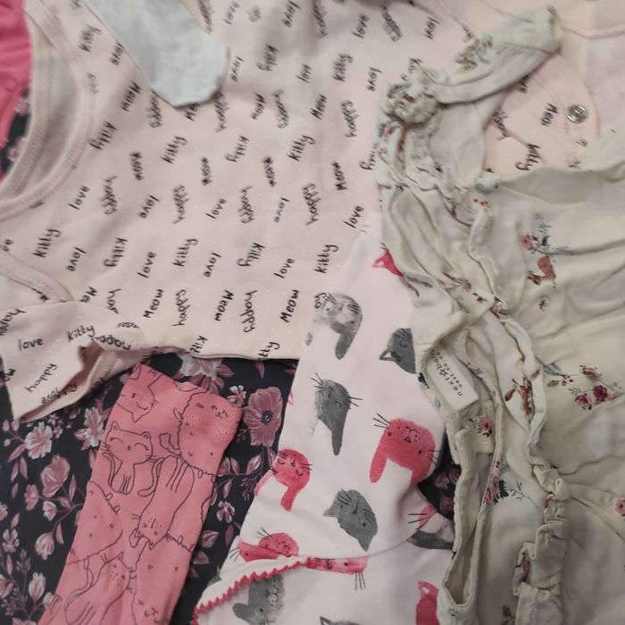 Paczka ubranek dla dziewczynki 62 body sukienki