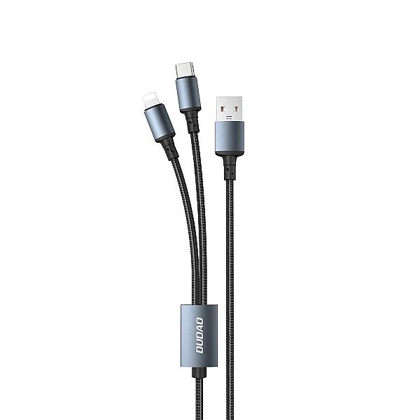 Dudao kabel przewód Usb 2w1 do ładowania Usb-a - Usb-c / Lightning 6a