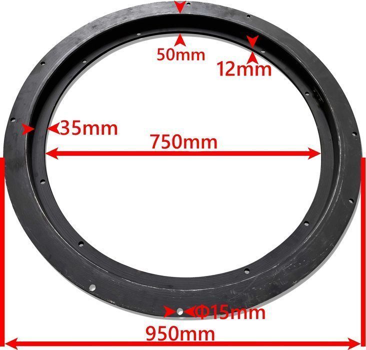 Obrotnica Kraniec 950mm Przyczep 6T HL 6011 i 8011 HW N950 [0036]