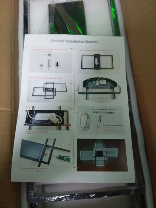 Żyrandol LED ciemny