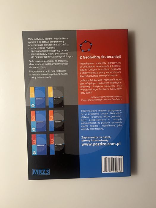 Zbiór zadań matematyka rozszerzona dla liceów i techników 3 - Pazdro