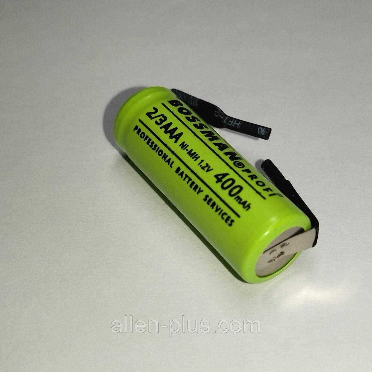 Аккумулятор технический с лепестками BOSSMAN Ni-MH 2/3AAA 1,2V 400mAh