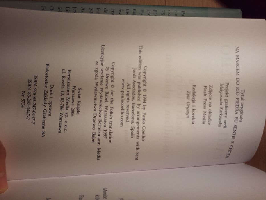 Na brzegu rzeki Piedry usiadłam i płakałam. Paulo Coelho