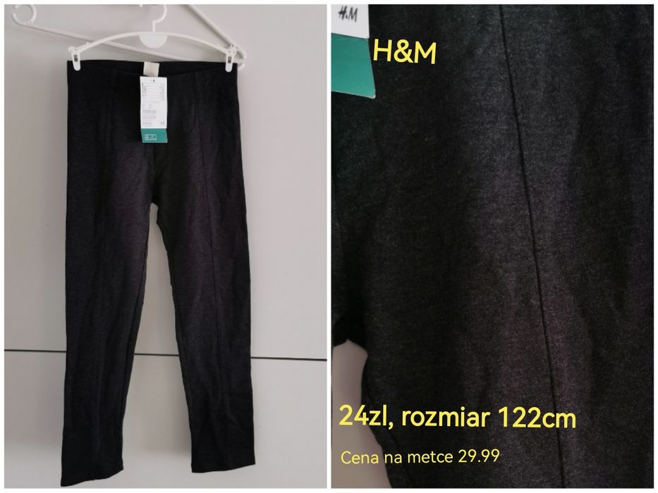 Legginsy dziewczęce H&M rozmiar  122cm