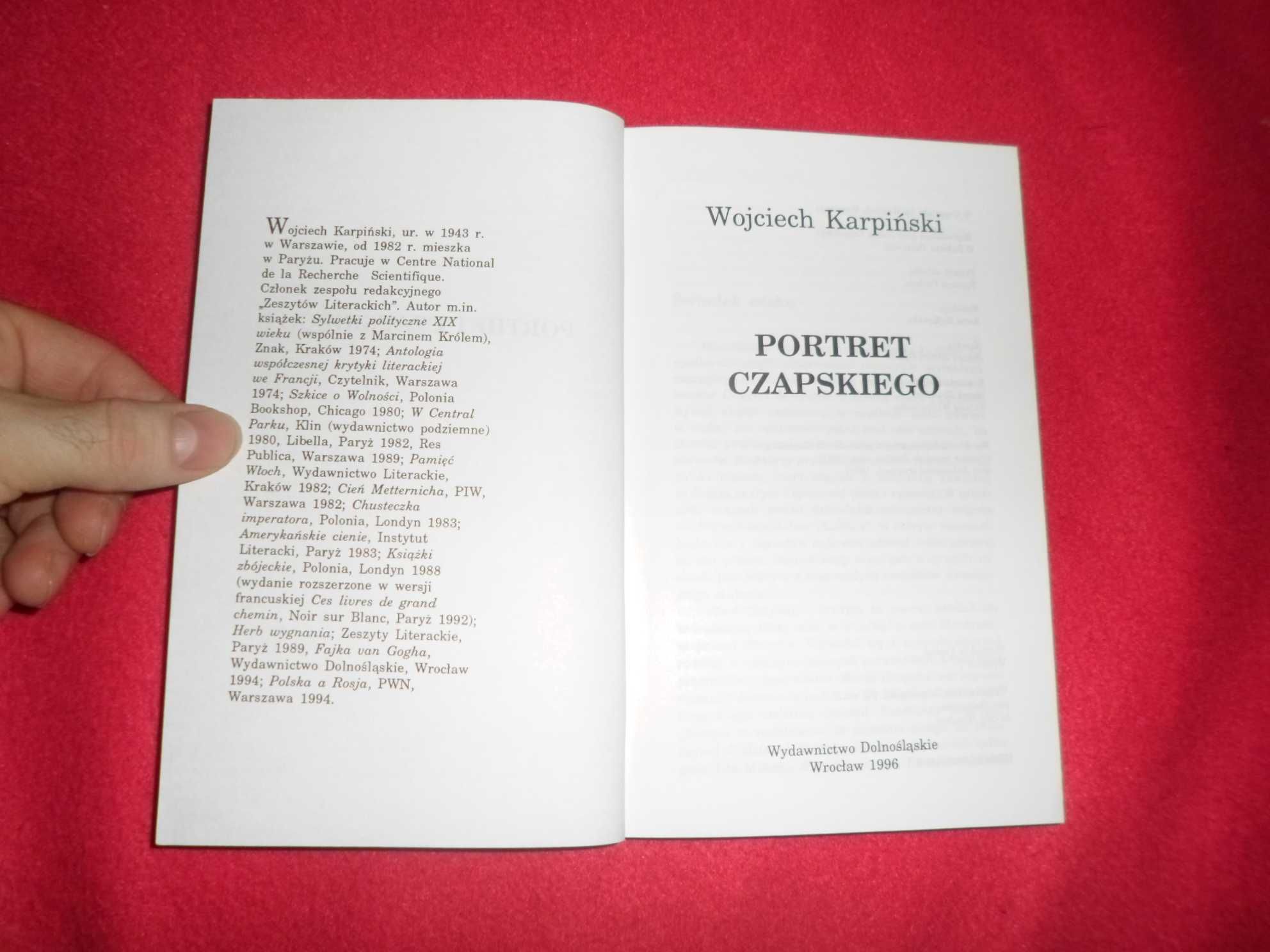 Wojciech Karpiński - Portret Czapskiego [1996]
