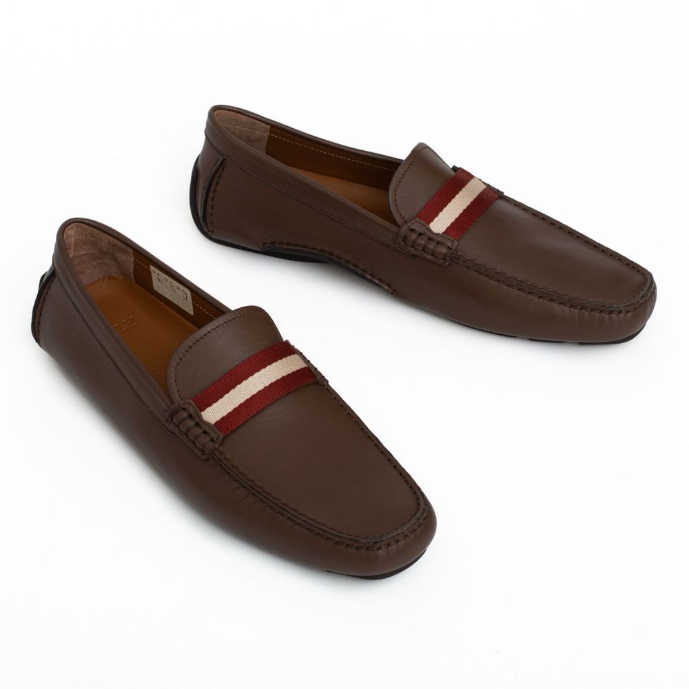 Італійські оригінальні мокасини коричневі чоловічі bally