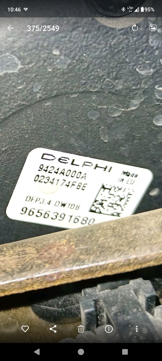 Pompa wtryskowa Delphi Citroen C5 III 136 km