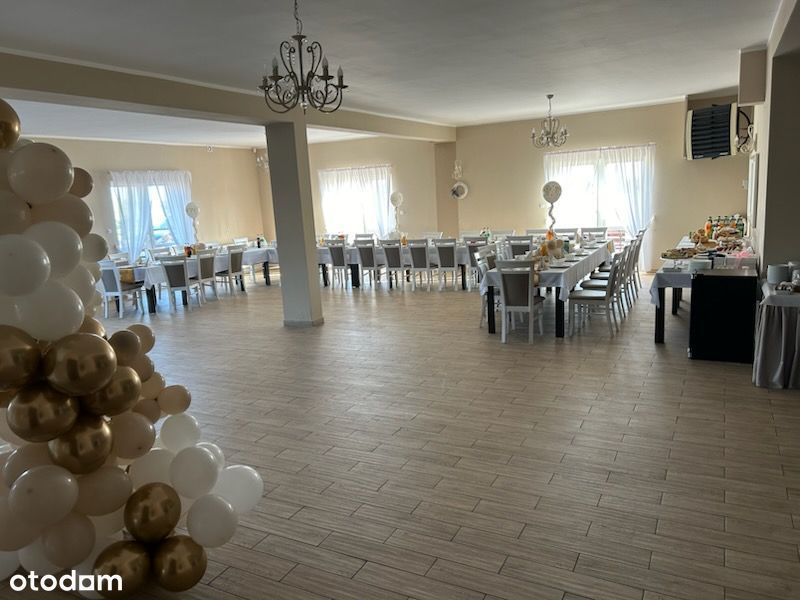 Sala bankietow 250m2  z noclegami i halą 1000 m² + Stawy