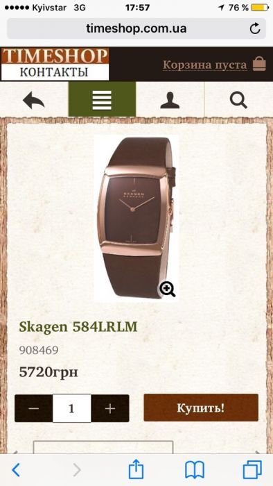 Часы мужские наручные Skagen