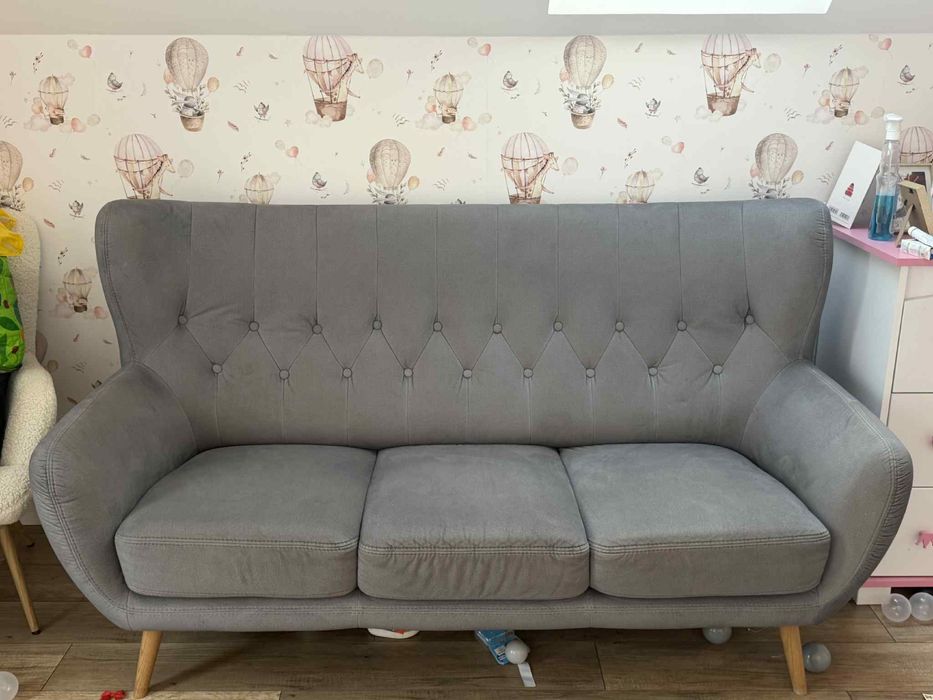 KELSO  SOFA USZAK 3 osobowa jasnoszara.