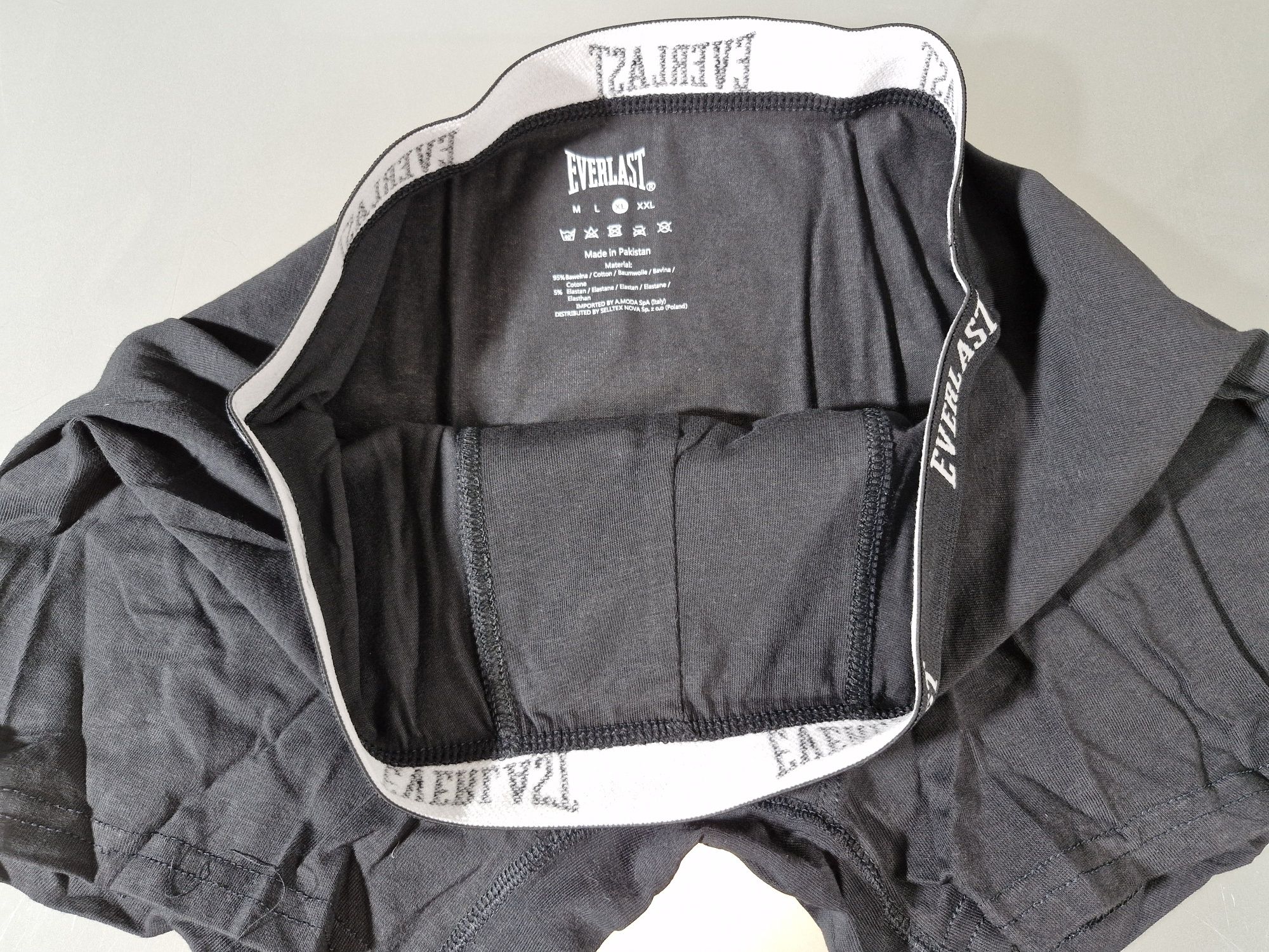 Everlast Bokserki Męskie Bawełniane Czarne/Granat 2 sztuki Rozmiar XXL