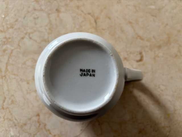 Serviço de chá, antigo, pintado à mão, para seis pessoas