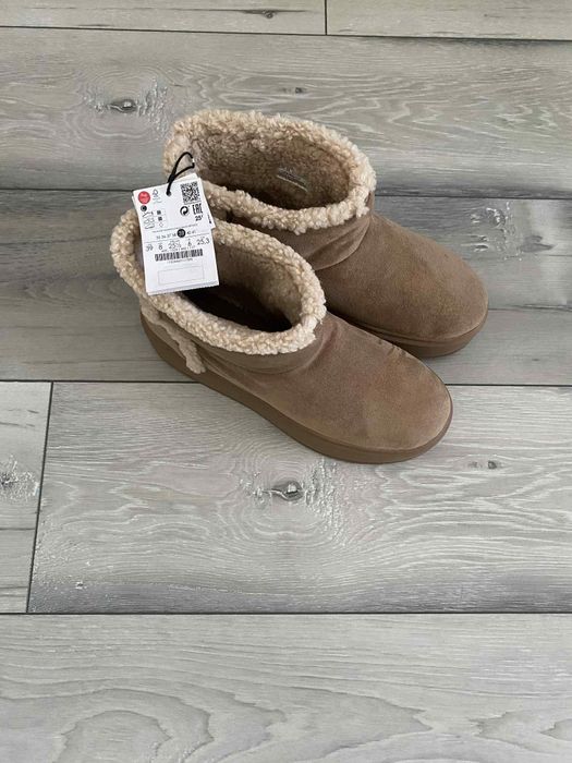 Śniegowce  bershka  przytulne z kożuszkiem r 39