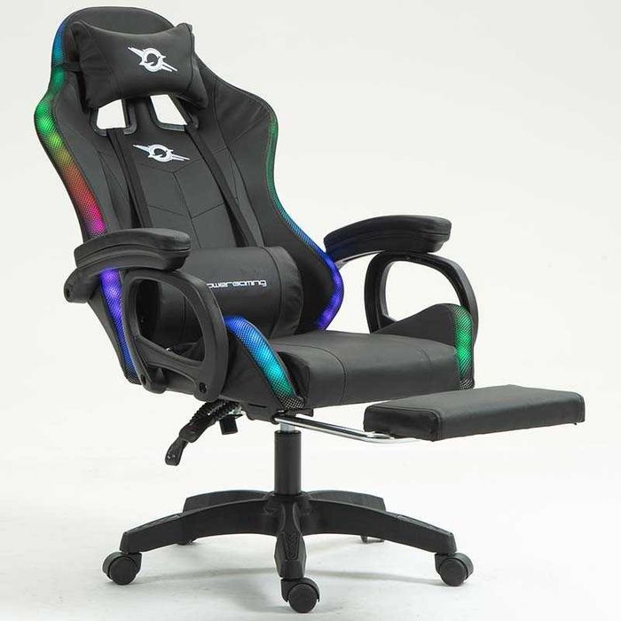Cadeira Gaming com iluminação RGB e 7 pontos massagem