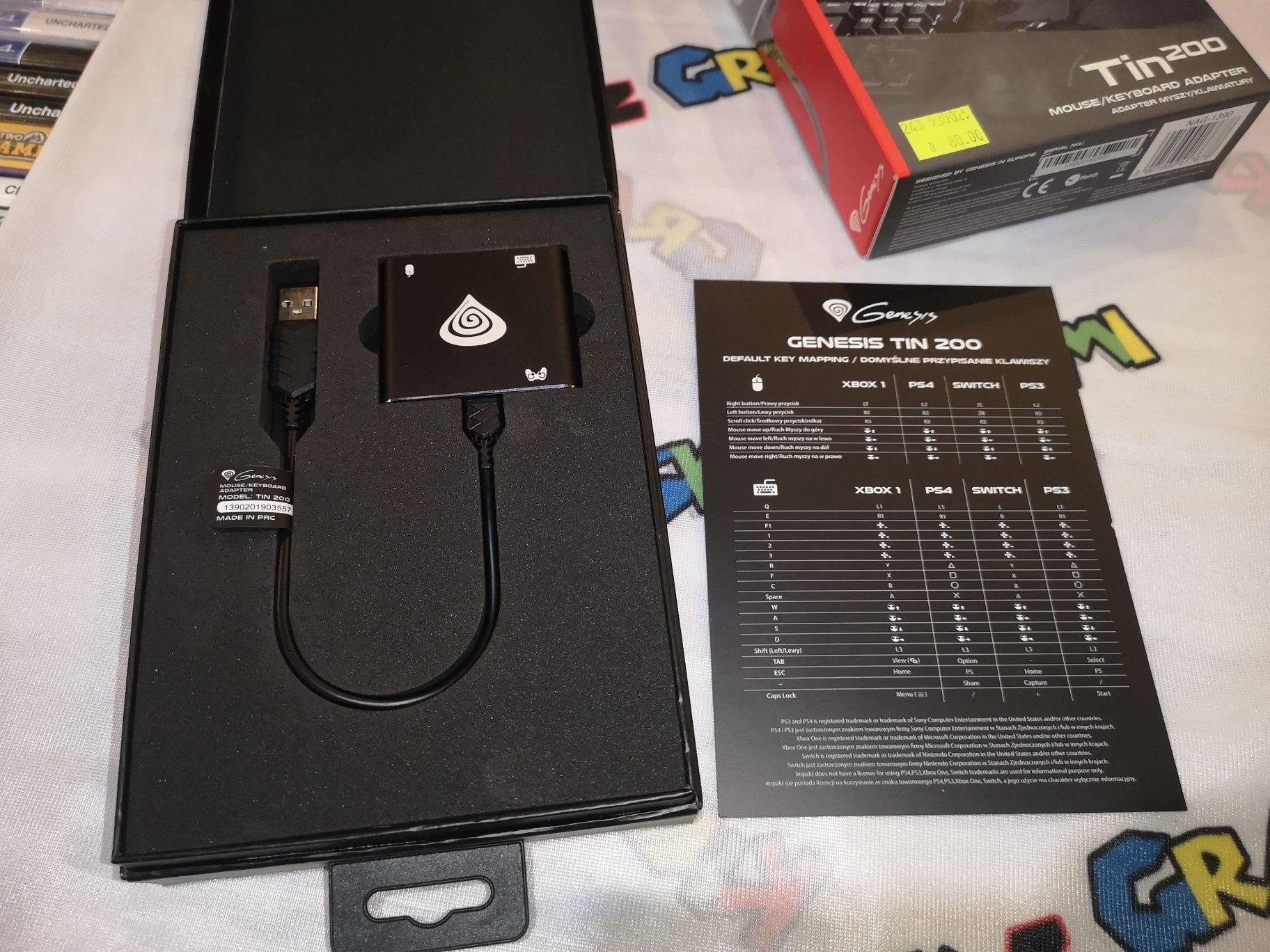 Adapter Myszka i Klawiatura na PS4/X1/Switch (Genesis Tin 200) sklep