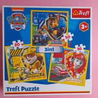 Puzzle 3w1 Psi Patrol Trefl 3+ Paw Patrol Chase Rubble Marshall