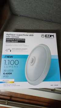 Aplique de superfície LED com sensor