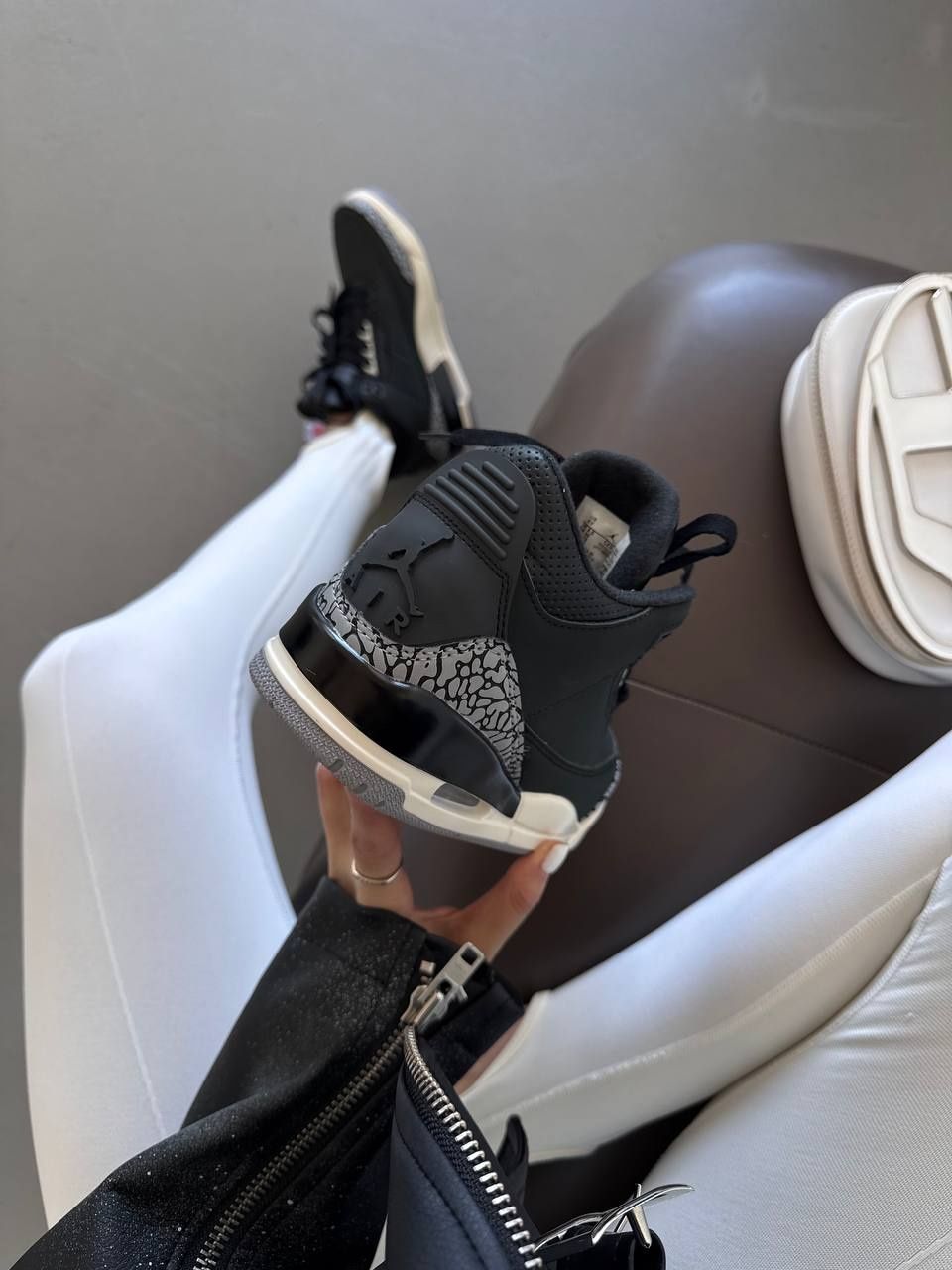 р36-43 Кросівки Nike air jordan 3 retro off noir black