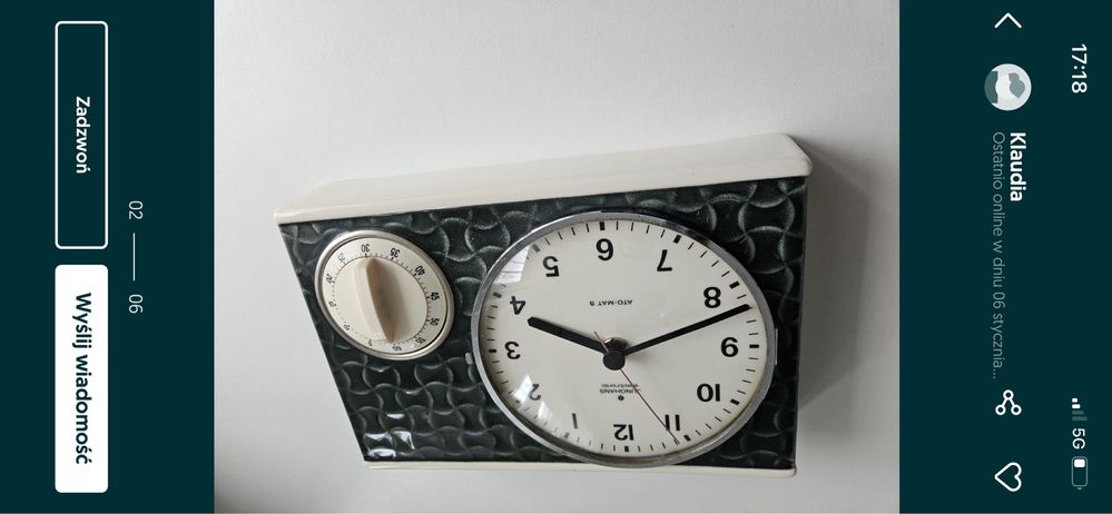 Zegar junghans ceramiczny