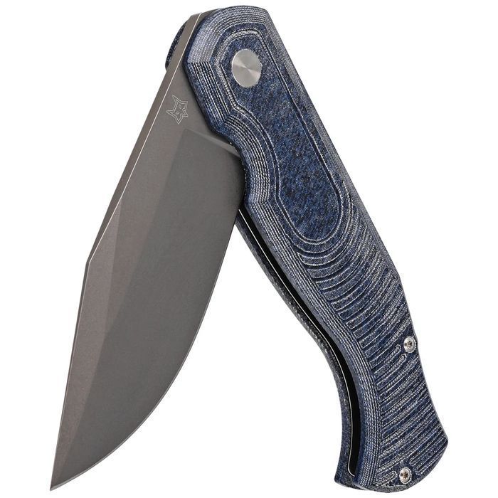 Nóż składany Fox Eastwood Tiger Denim Micarta, Coarse Stonewashed CPM