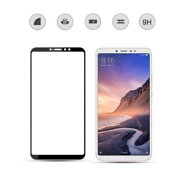 Xiaomi Mi Max 3 Szkło Hartowane Na Cały Ekran 9h