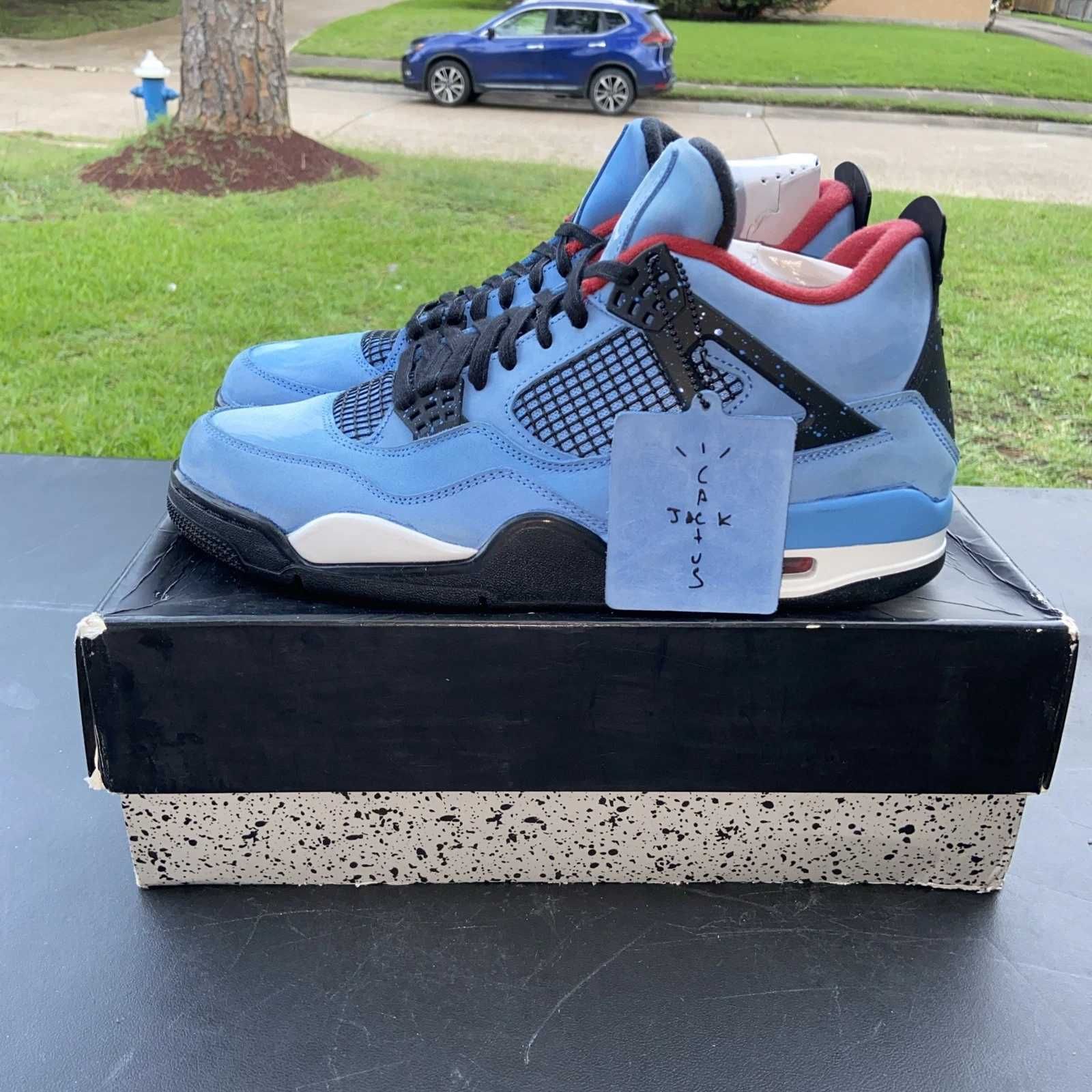 Nowość*NowyJordan4NikeAir4 NiebieskiUnisexTrampki 43