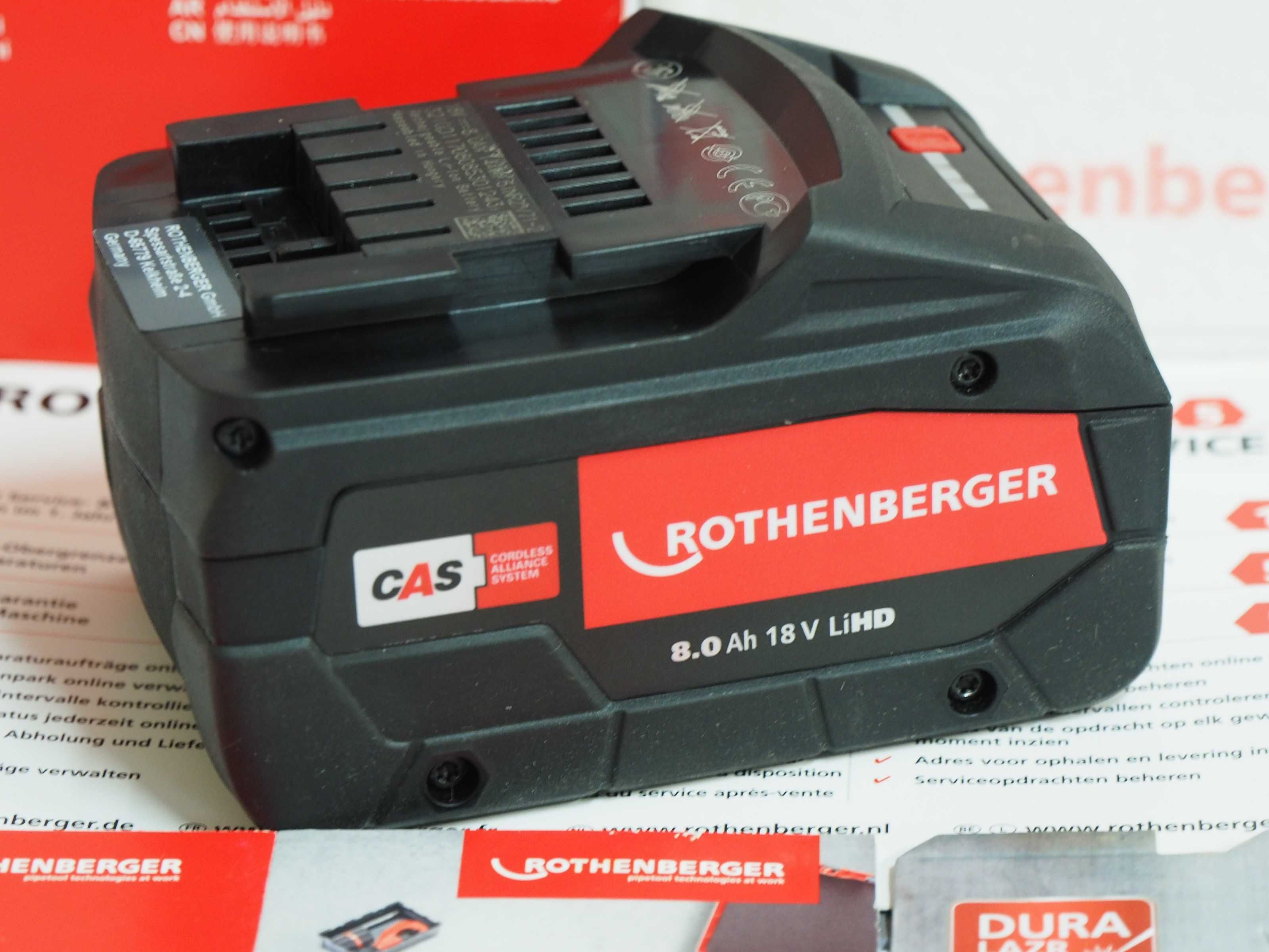 ROTHENBERGER 18V 8AH bateria akumulator prasa zaciskarka młot
