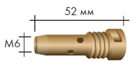 Вставка для накінечника М16 М6 L52  ABICOR BINZEL (014.D870)