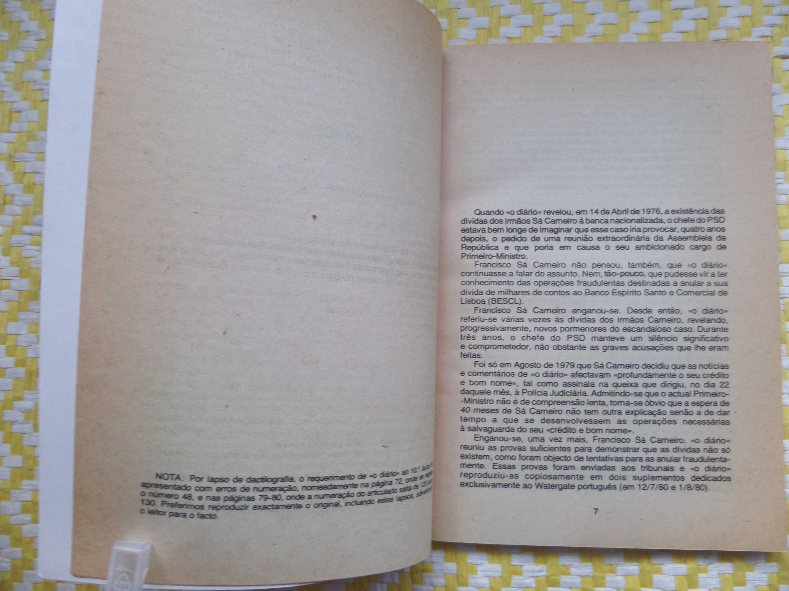 Watergate Sá Carneiro (História de uma Fraude)
 Jornal “O Diário”