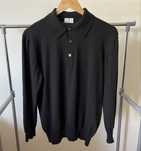 Aigner wool silk cashmere mens polo long