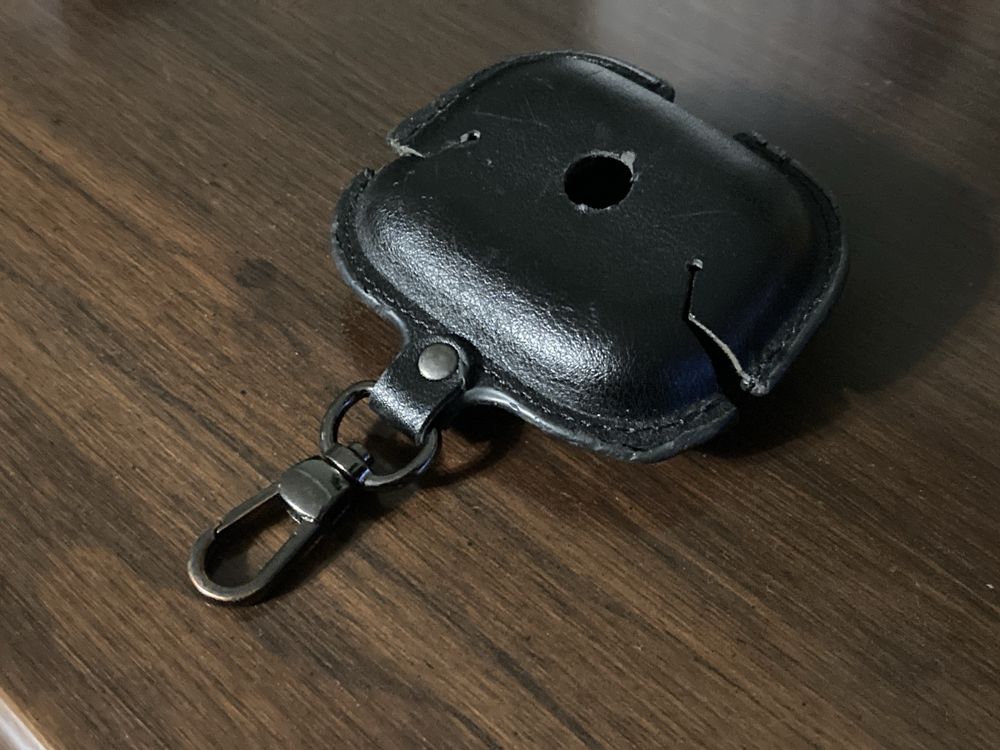 Etui na Apple Airpods Pro czarne skórzane