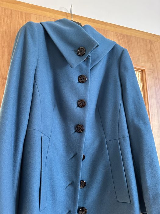 Płaszcz Solar r. 42, kolor morski, 80% wełna